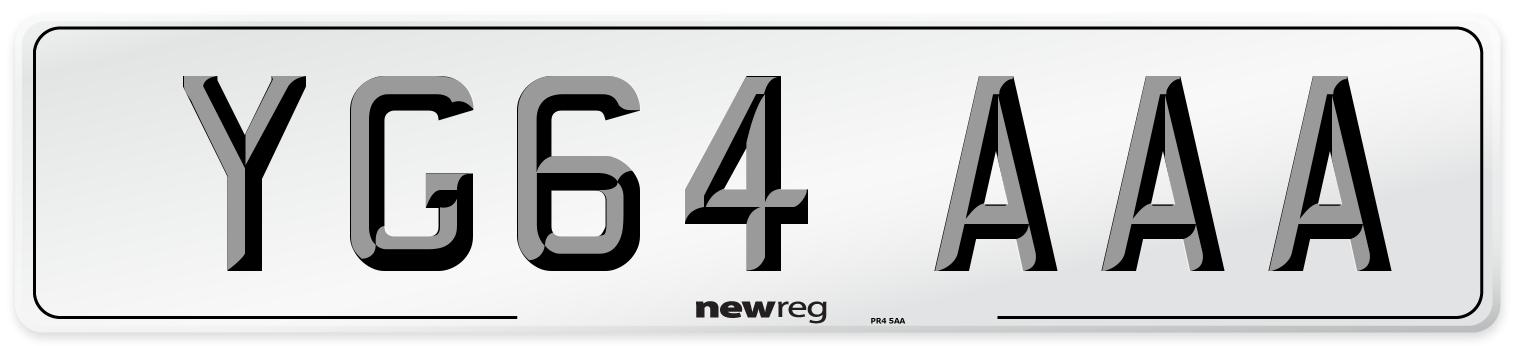 YG64 AAA Number Plate from New Reg